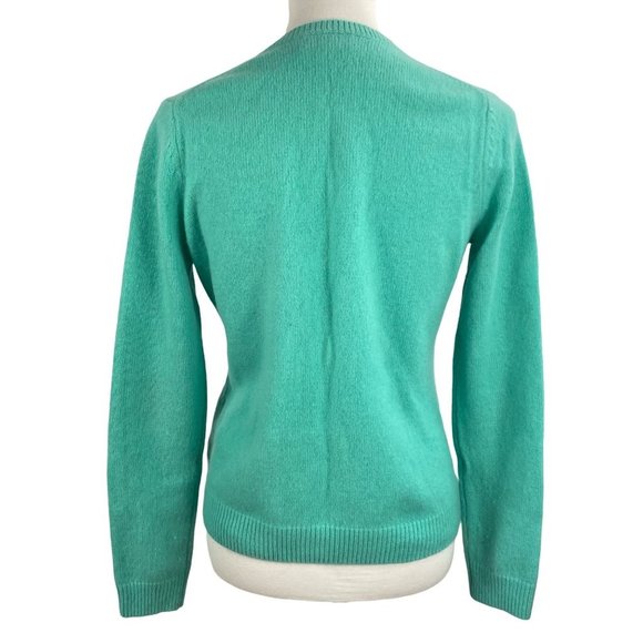 Vineyard Vines Womens Cardigan Sweater Size Small Lambswool Soft Warm Teal Mint - Picture 5 of 12